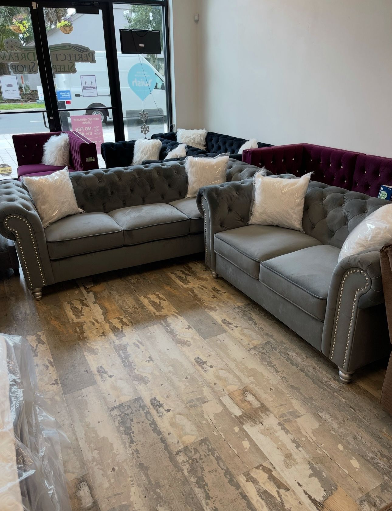 Tucson Velvet Sofa & Loveseat