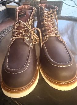 White Wolf brand leather soft Toe Work Boots soft toe