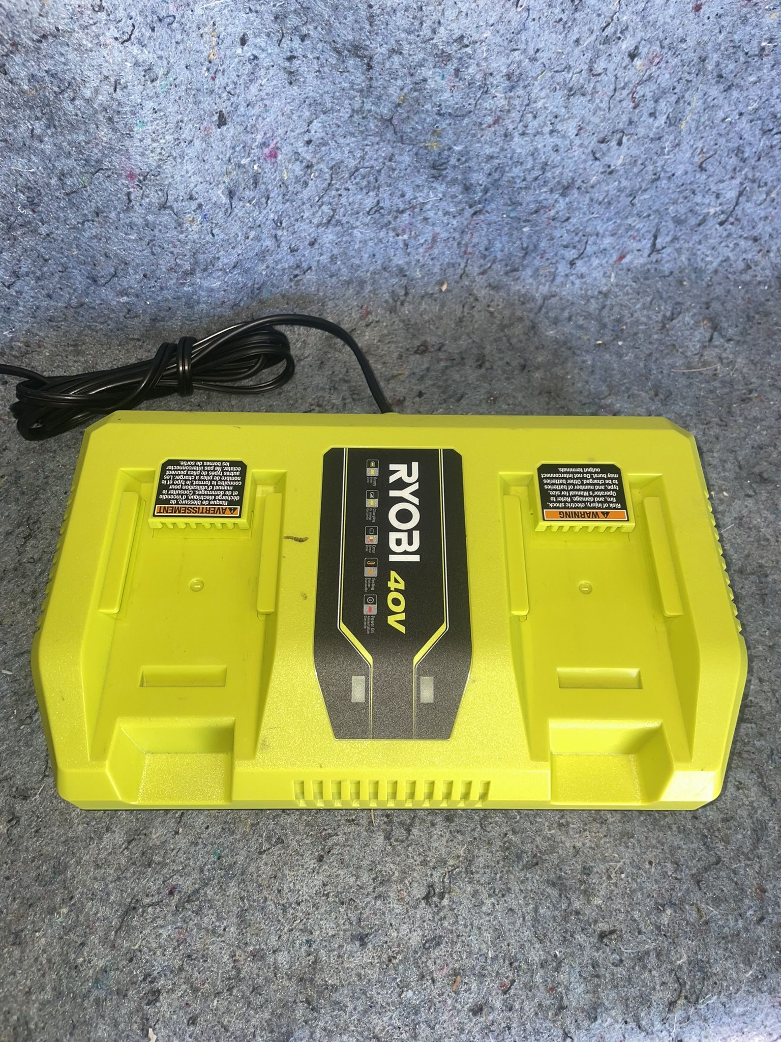 RYOBI 40-Volt Lithium Ion Dual Port Rapid Charger