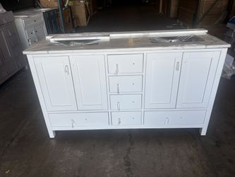 60” Vanity With Top White