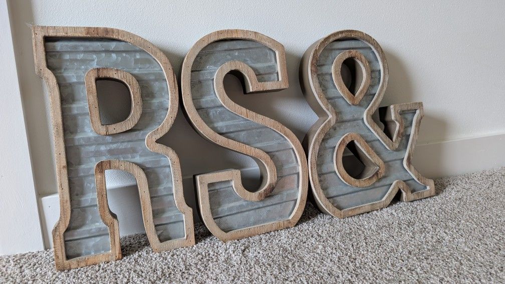 Large Rustic Letters