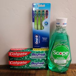 Oral Care Colgate Toothpaste Scope Mouthwash OralB Toothbrush