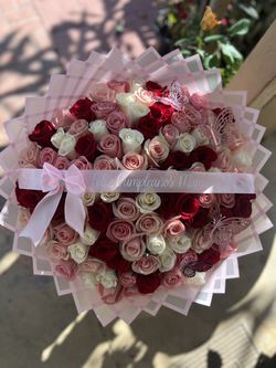 100 Roses bouquet Ramo Buchon 