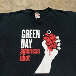 Vintage 2004 Green Day American Idiot 🇺🇸 Alt/Rock Band T-Shirt XL