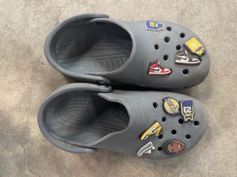 Grey Crocs Classic Clogs Size M5/W7