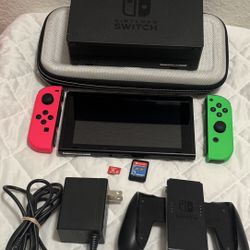 Nintendo  Switch Bundle + Dock + 128GB SD Card + Game