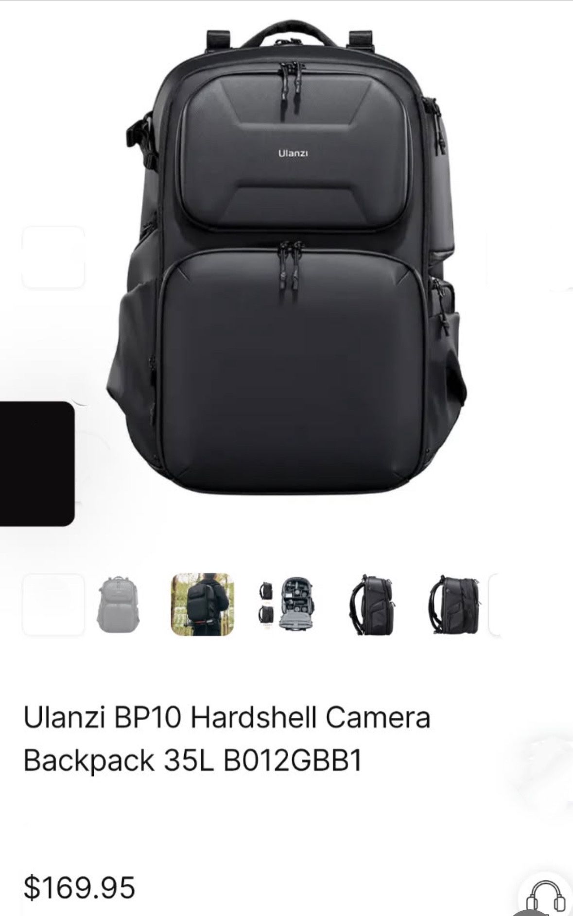 Ulanzi BP10 Hardshell Camera Backpack 35L B012GBB1