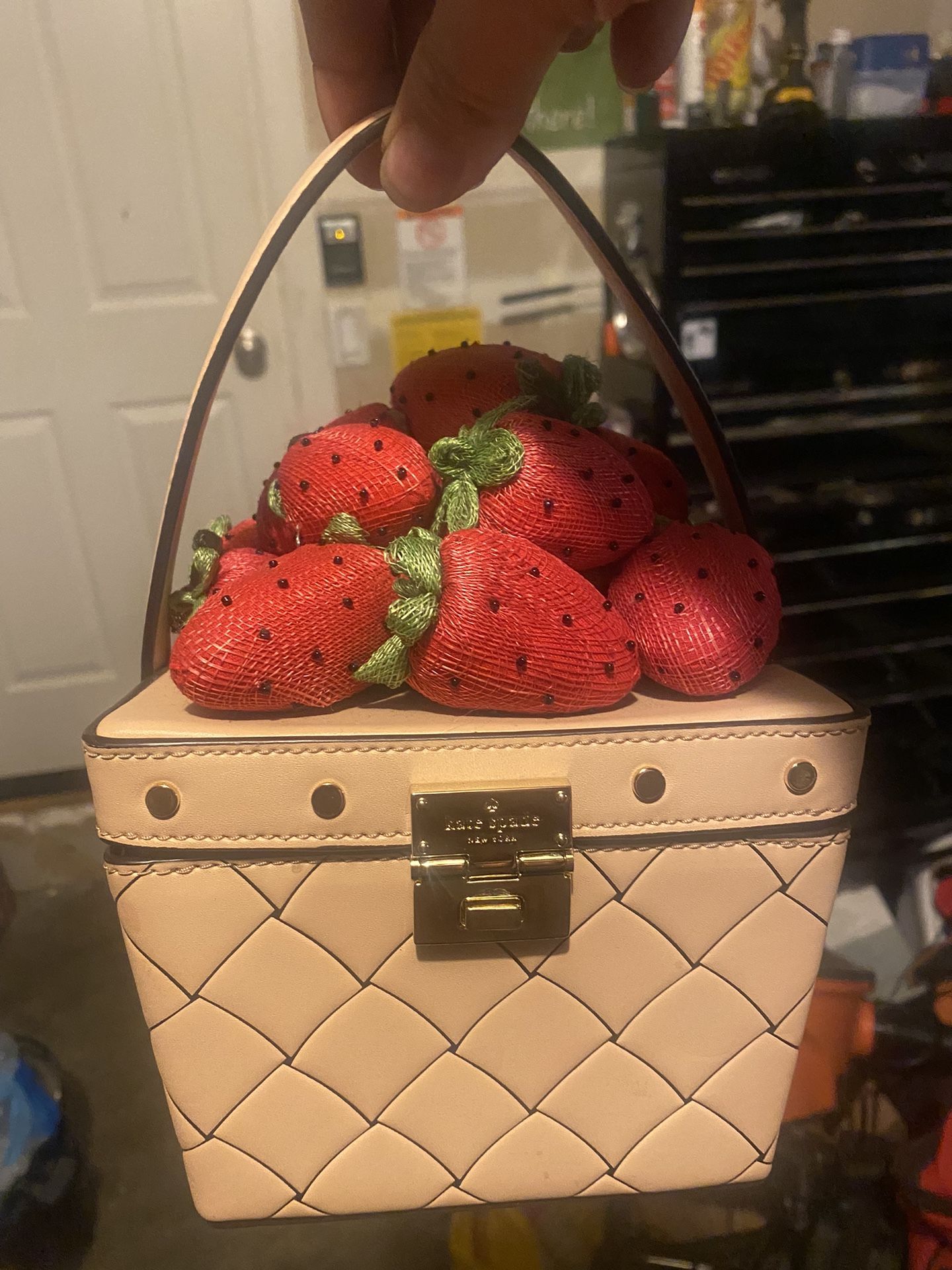 Kate Spade New York Picnic Perfect Woven Leather Basket
