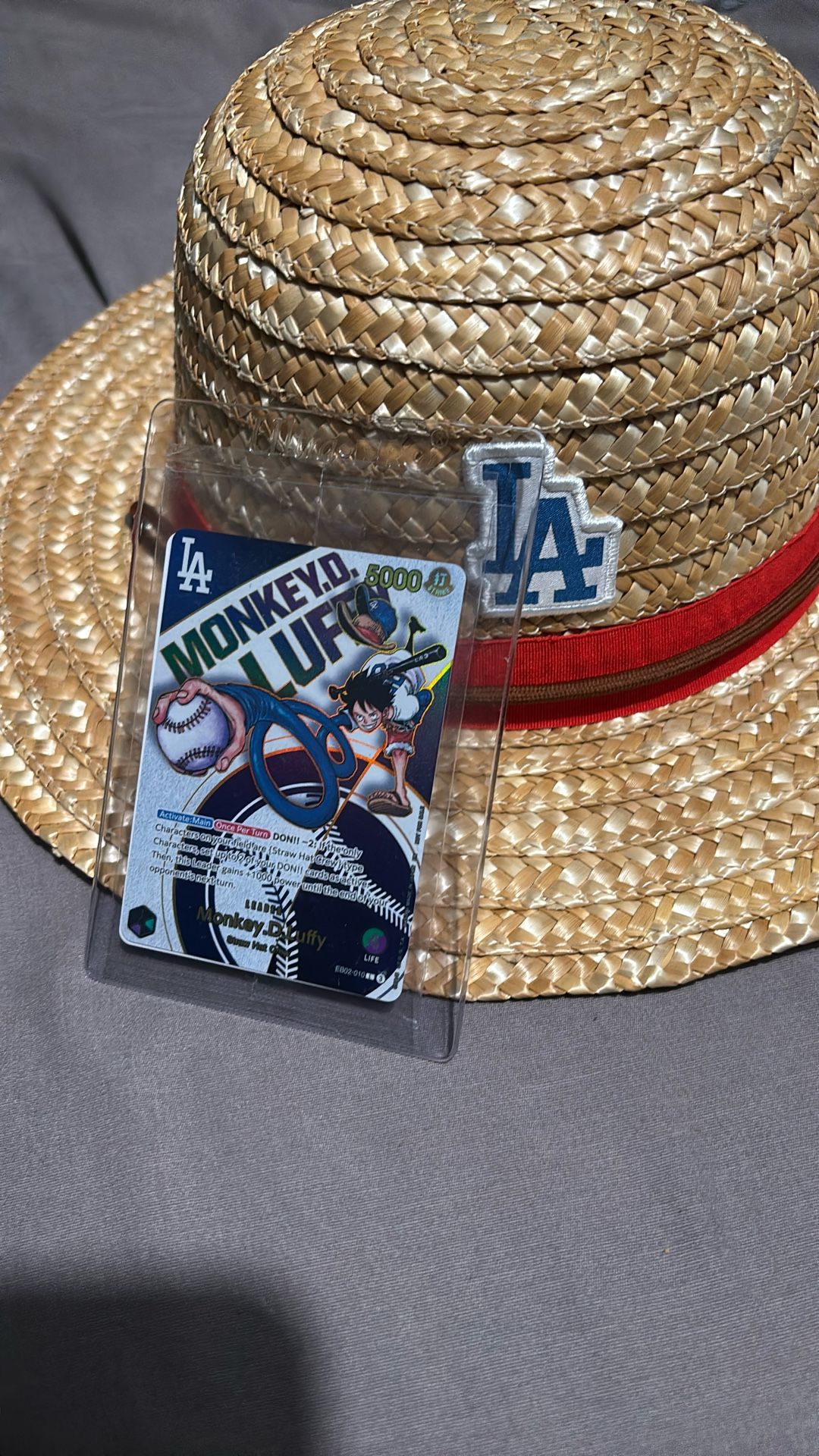 One Piece Dodgers Monkey D. Luffy Card And Hat