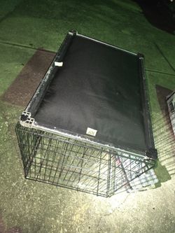 Large Wire Dog Kennel With K9 Ballistics Nylon Chew Proof Bed