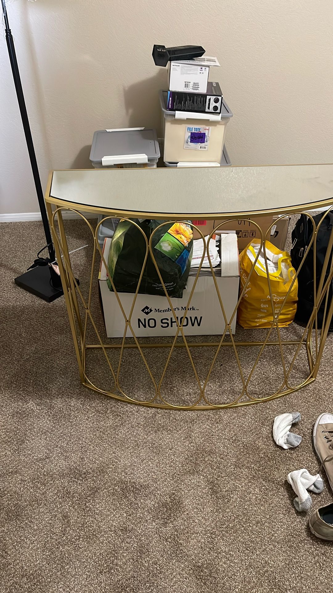 Gold Side Console Table