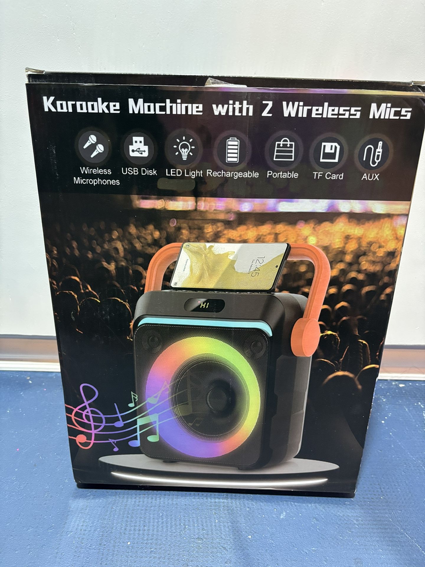 Karaoke Machine With 2 Wireless Mics