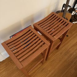 Two Wooden Bar Chairs