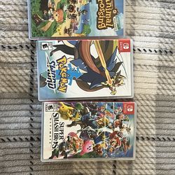 Nintendo with games and controllers