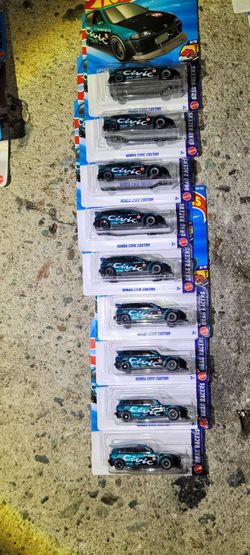 Hot Wheels Honda Civic Custom Drag Racers – Lot of 10
