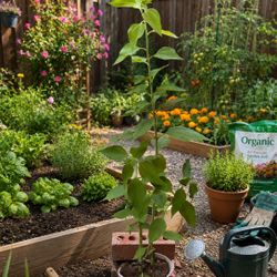 4 Ft Jerusalem Artichoke Plant (also known as a Sunchoke or Helianthus tuberosus).