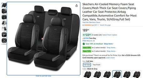 Memory Foam Universal Full Set Black and Gray