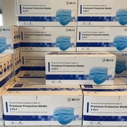 50 Pack 3-PLY Bio Defense Blue Face Mask