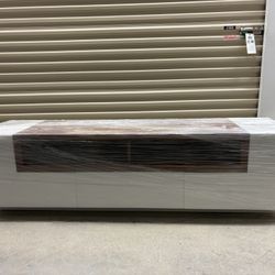 Modern High-Quality Media Console / Sideboard – Sleek White & Wood Finish