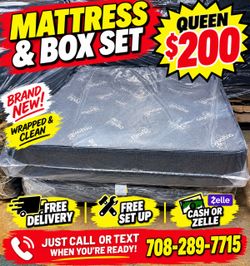 Huge sale for Mattress And Box Twin size #mattress and box 150.$ full 190$ Queen 200$ king 290$. free delivery free set up 708….289…7715… cash or Zell