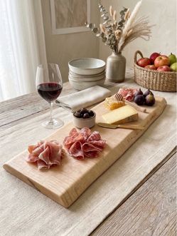Live Edge Curly Maple Charcuterie Board