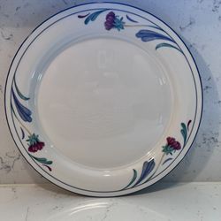 Poppies On Blue by Lenox 11 Diner Plate Chinastone Red Flowers & Blue Leaves Or I can sell each one for 10 dollars 