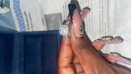 14kt white gold and diamond engagement ring