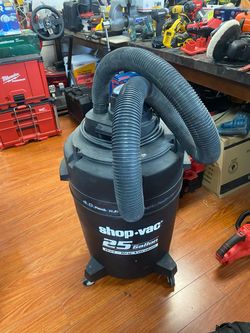 Shop Vac Wet / Dry Vac, 4Hp, 25-Gallon and Box With Hose