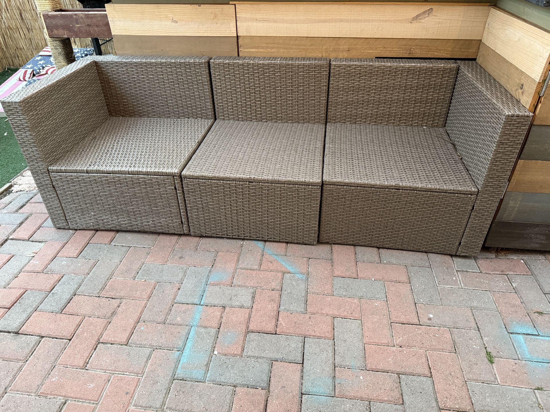Outdoor Couch Just Needs Pillows