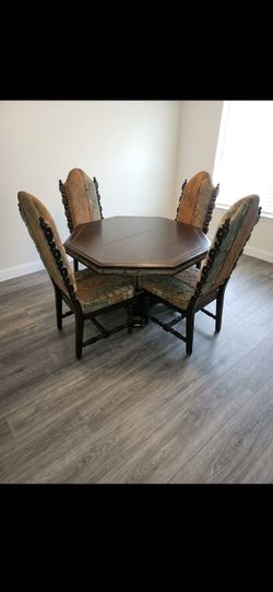 Dining table- Unique Vintage Octagonal Dinette Set