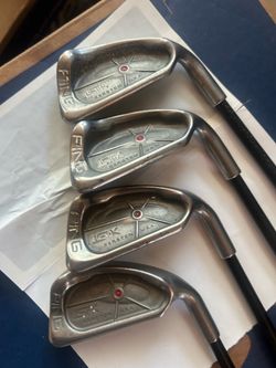Ping isi-k irons 4,5,7,9 red dot graphite shaft