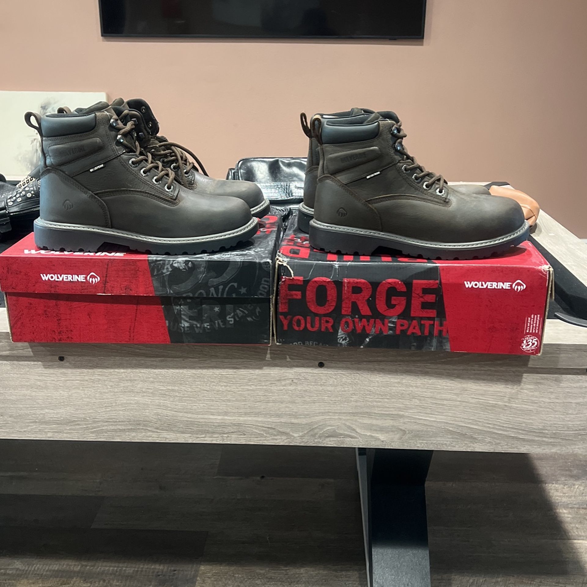 (2) Pair Of Brand New Wolverine Work Boots