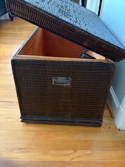 Wicker / Rattan Storage Trunk – $75