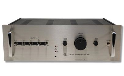 Atma-Sphere MP3 Mk3.3 Stereo Tube Preamplifier; V-Cap/Dampening Upgrades factory remote.
