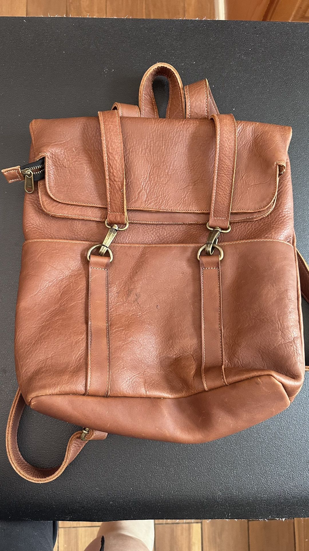 Beautiful Unisex Backpack From Natural Leather 