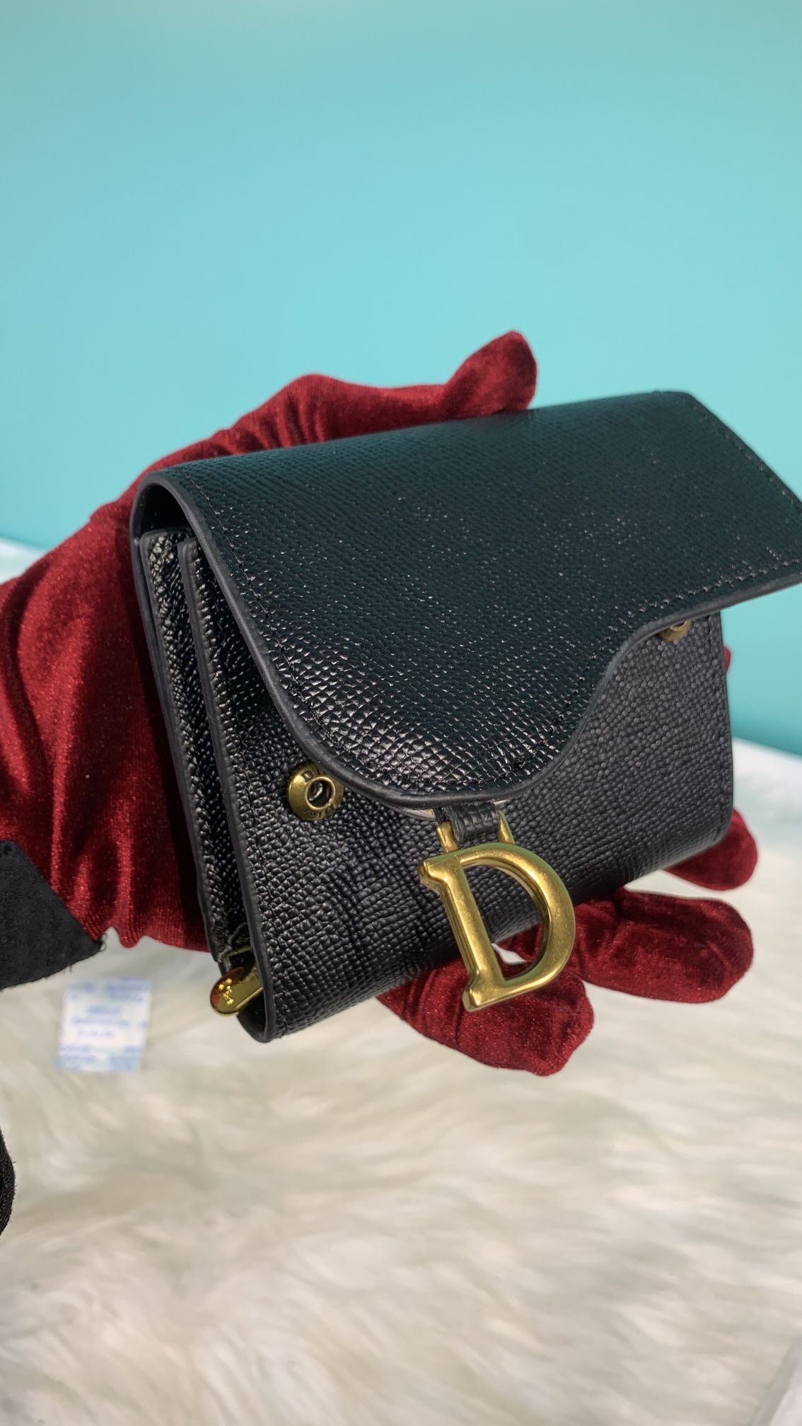 Dior wallet black trumpet