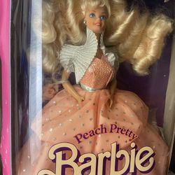 New In Box Vintage 1989 Peach Pretty Barbie Doll Special Limited Edition