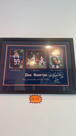 Dan Hampton NFL hall of Fame signed
