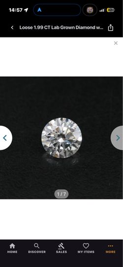 1.99 ct round brilliant lab loose diamond