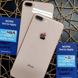 In Box Apple IPhone 8+ 64gb Unlocked Like New Condition No Defects. 
$1 Down NO CREDIT CHECK FINANCING