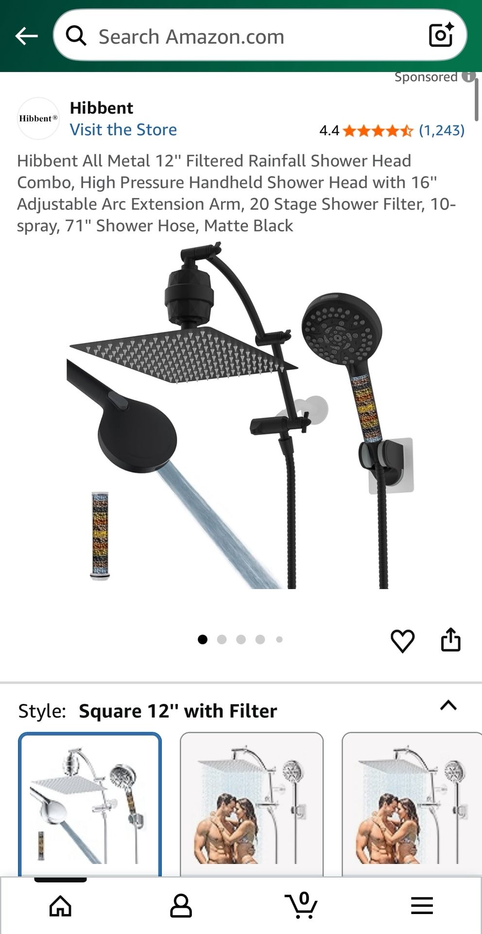 Rainfall Shower Head Combo