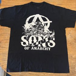 Men’s Sons Of Anarchy Black Crewneck Shirt Size XL