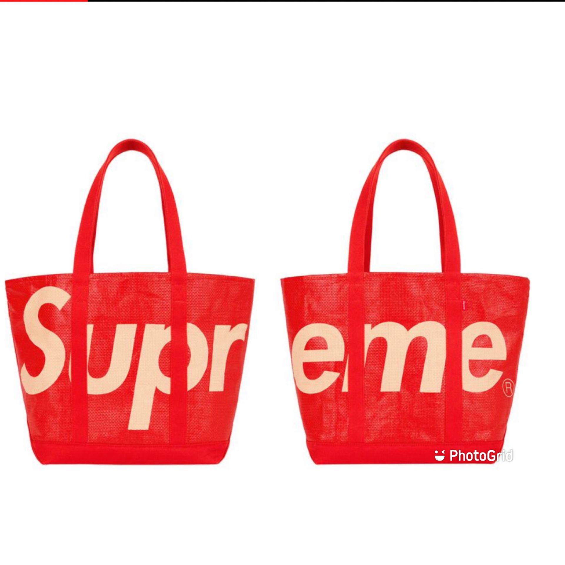 Supreme Raffia Tote Red SS20 New