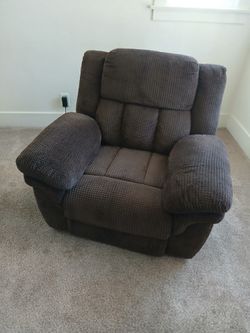 Brown electric recliner