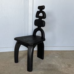 African sculpted stool chair 