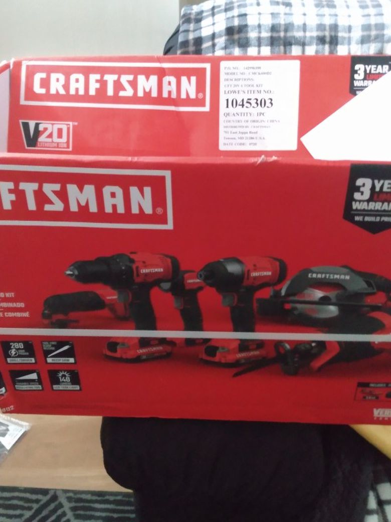 Craftsman 6 Pc 20v Set **New**