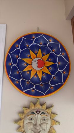 Large Sun and Moon hanging plate