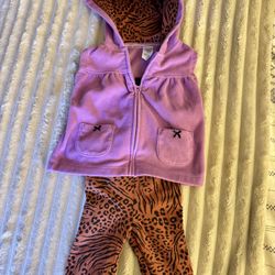  Carters 2pc Hooded vest with leggings 