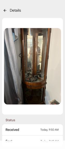 Beveled Corner Display Cabinet 