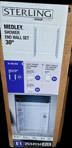 Sterling Medley 30" Shower End Wall Set